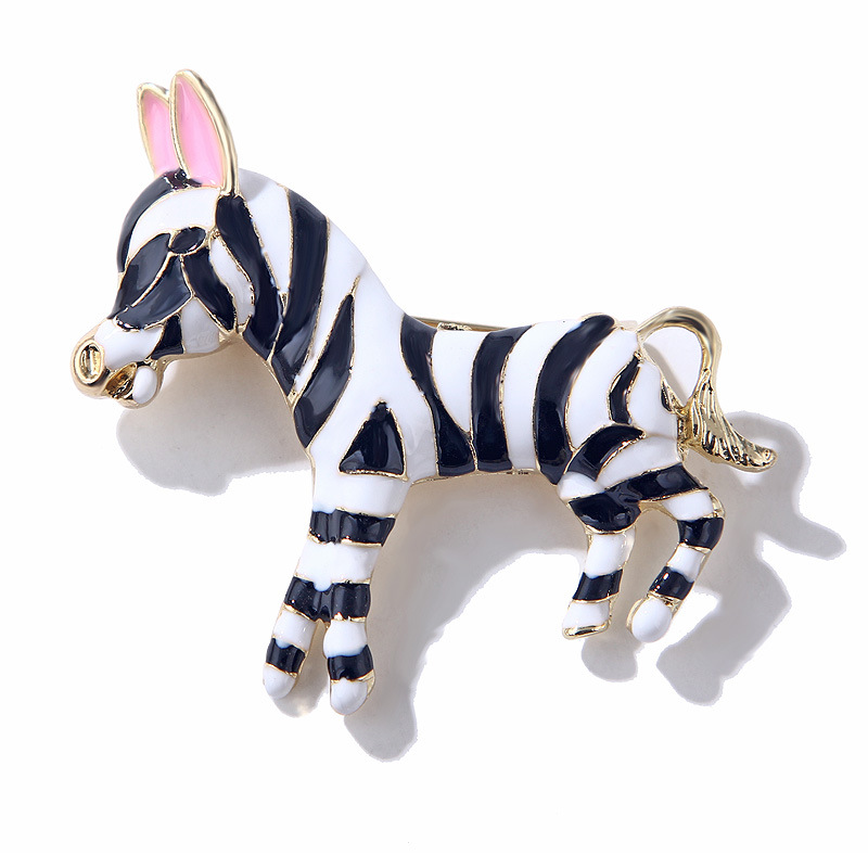 broche de cavalo branco preto estilo antigo feito à mão esmalte gotejamento temperamento moda gotejamento óleo pino broche jóias_voghion.com