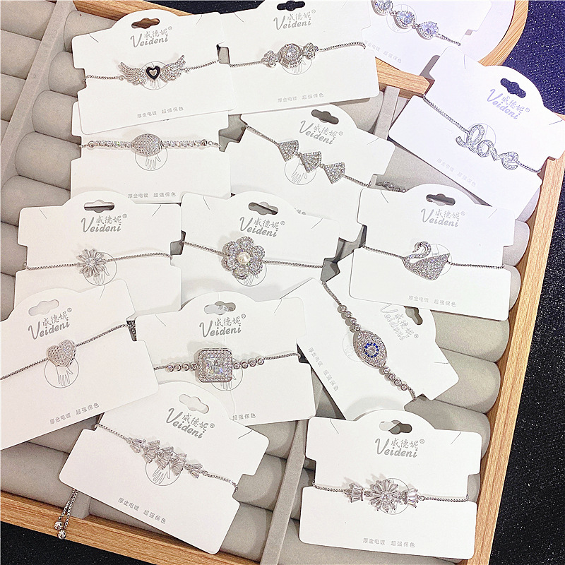 品质货源直播热卖韩版锆石微镶抽拉手链手环镀真金不褪色手饰混批|ru