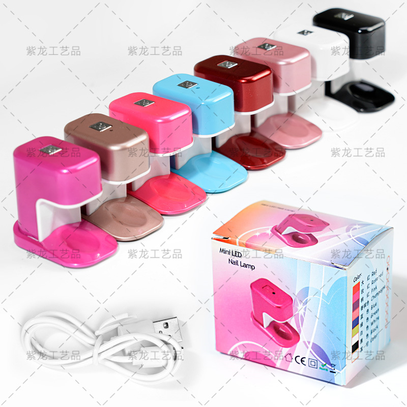 Herramientas de manicure USB mini máquina de fototerapia de un solo dedo de color mini luz de manicure portátil tipo Q