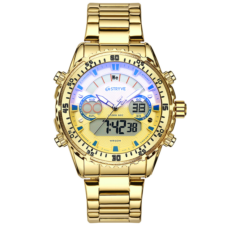 STRYVE reloj deportivo para hombre reloj electrónico impermeable reloj de cuarzo para hombre reloj de acero inoxidable reloj electrónico S8020