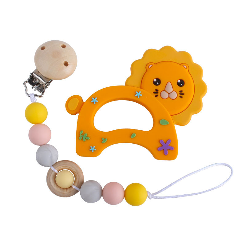 Bebé teether juguetes teether palo clásico coche de silicona chupete cadena anti-gota de la cadena de venta caliente teether traje