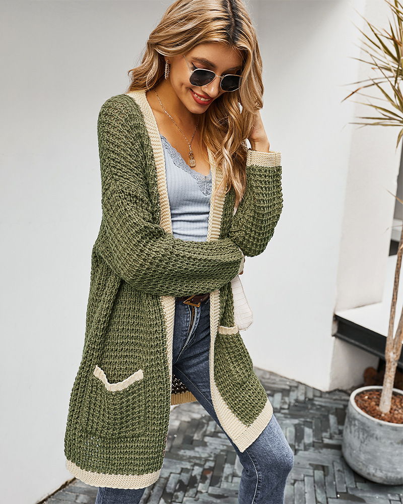 color matching cardigan jacket  NSDY7355