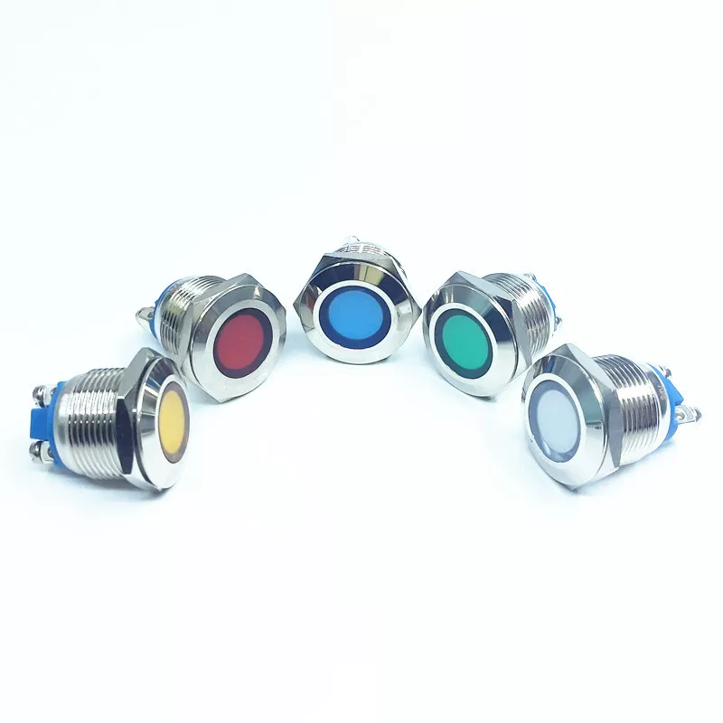 Metal indicator lamp, power supply, lights, 19mm, 19mm