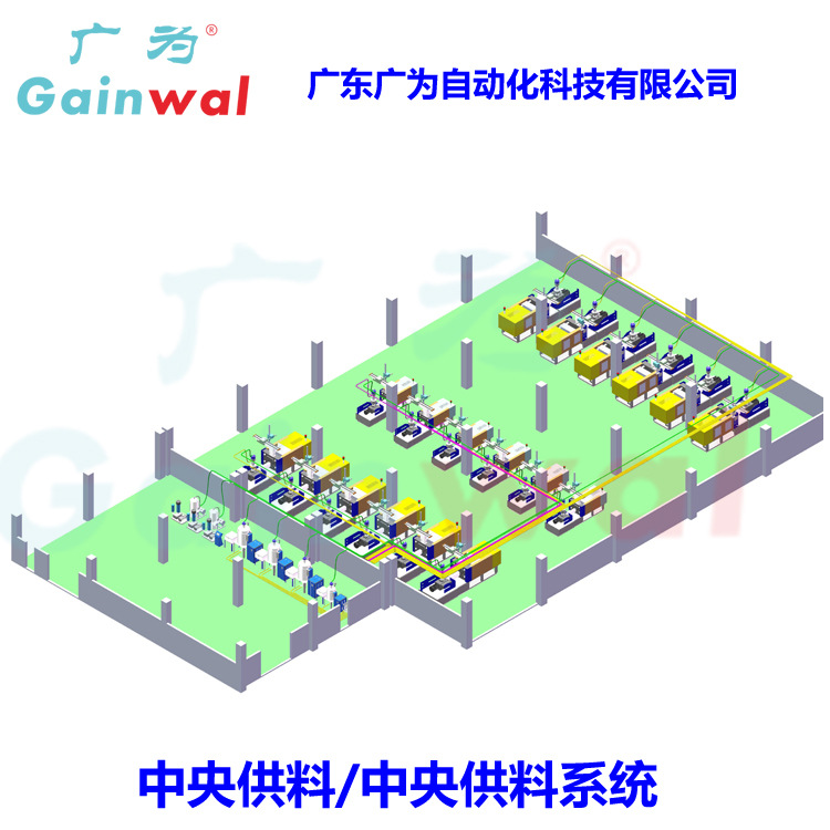 旧厂改造规划集中供料系统 注塑机中央集中供料系统 塑料集中输送