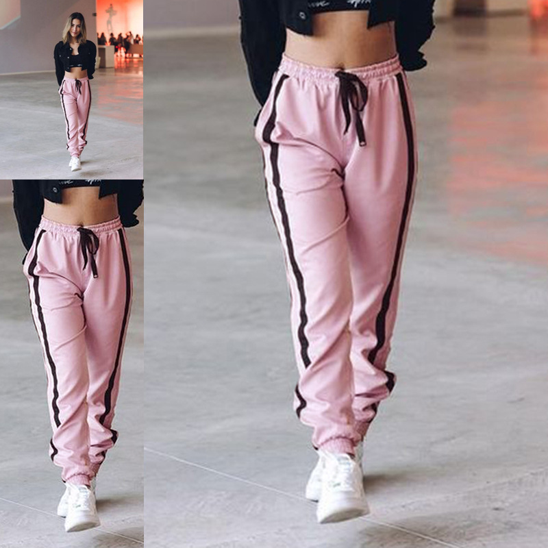 autumn new women's solid color lace-up casual trousers NSKX5952