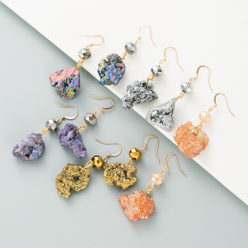 Fashion Crystal Irregular Earrings display picture 2