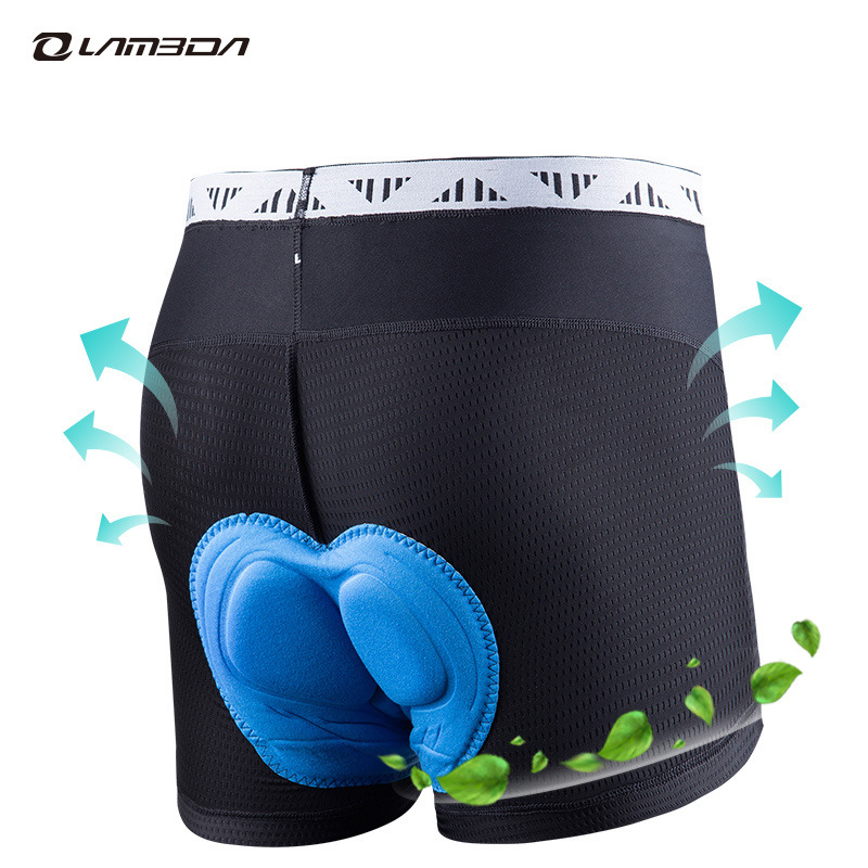 兰帕达新款男士透气骑行短裤 户外运动自行车内裤加厚硅胶垫
