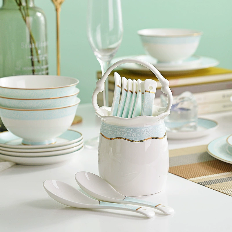 Tableware, set, ceramic gift box, simple and elegant design, European style