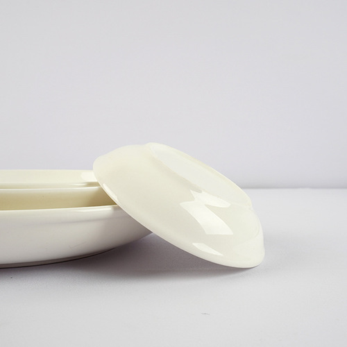 Manufacturer wholesale white ceramic water dish four-inch five-inch eight-inch calligraphy ink dish watercolor painting pigment palette