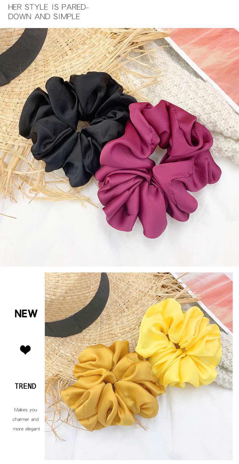 Korea New Pearly Silver Silk Cheap Scrunchies Wholesale display picture 3