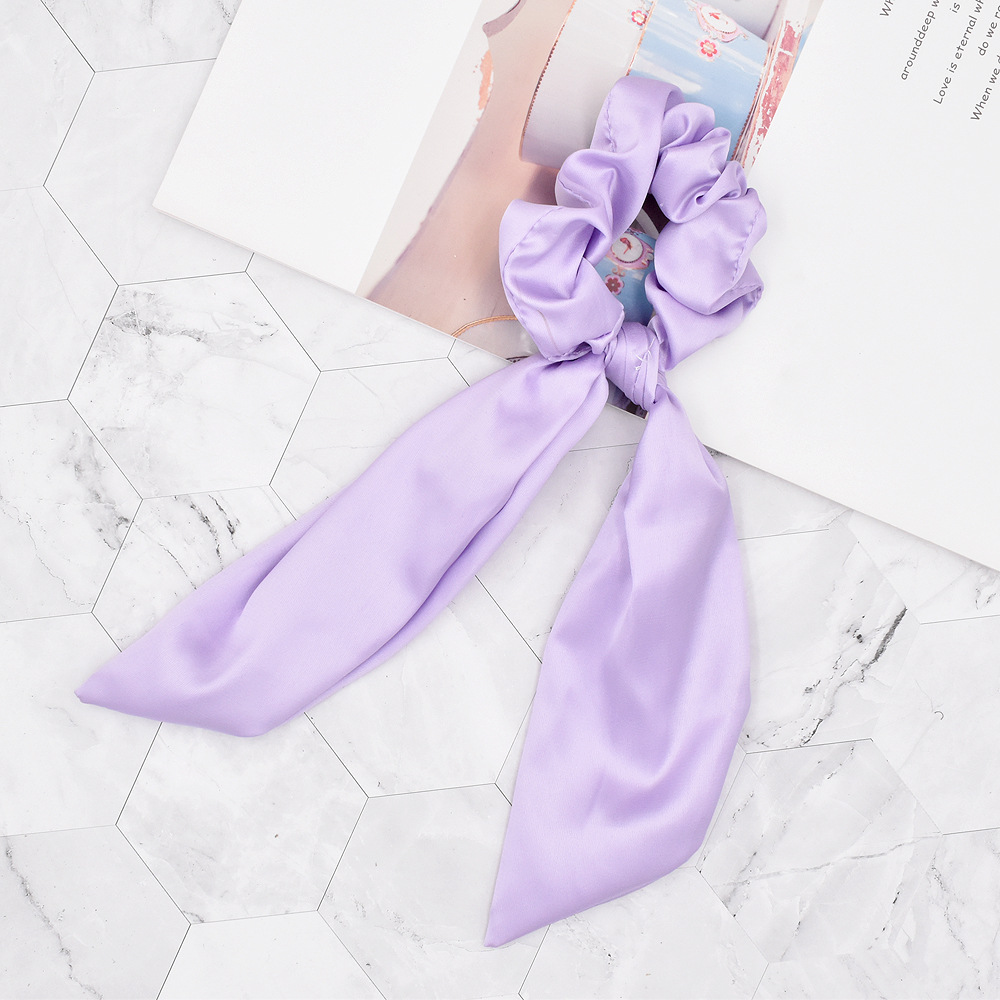 Satin Solid Color Hair Scrunchies display picture 7