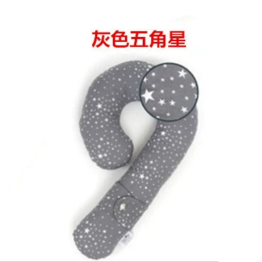 Japanese and Korean children's car: Headrest - gray-five-pointed-star