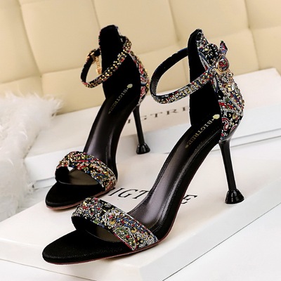 1688-2 in Europe and the wind restoring ancient ways is fine summer high heels for women's shoes with high heels peep-to