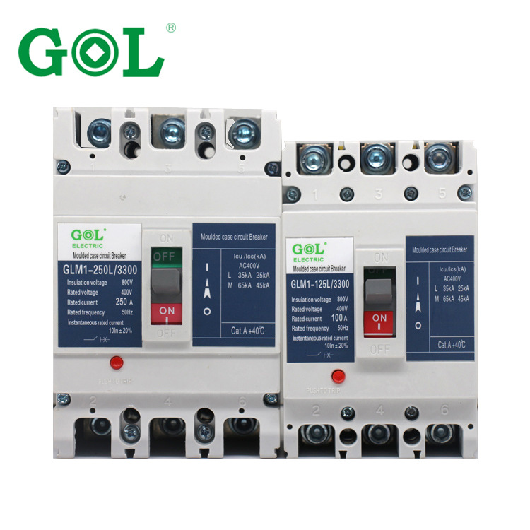 国隆塑壳断路器GLM1-250L 2P/3P/4P MCCB