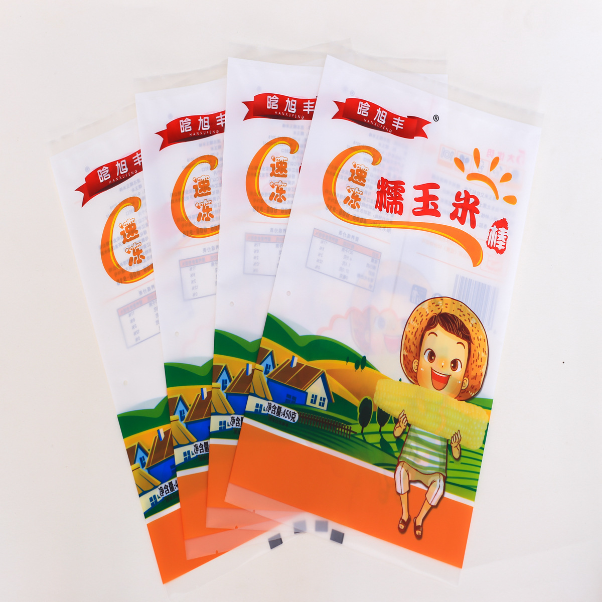 批发速冻甜糯玉米真空袋 包装袋高温 玉米段复合彩印袋厂家