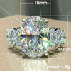 Fashionable big zirconium, ring, accessories, European style, bright catchy style, wholesale