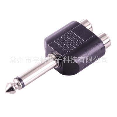 6.35 Mono/Stereophonic transfer 2*RCA Female audio frequency transformation Plug 6.5 microphone headset Electric Guitar Plug