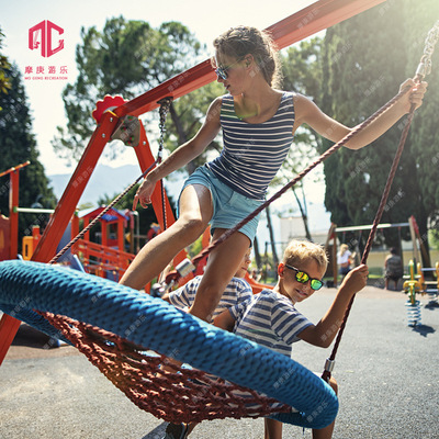 多人秋千戶外兒童健身網繩網狀吊床幼兒園室外運動組合公園秋千