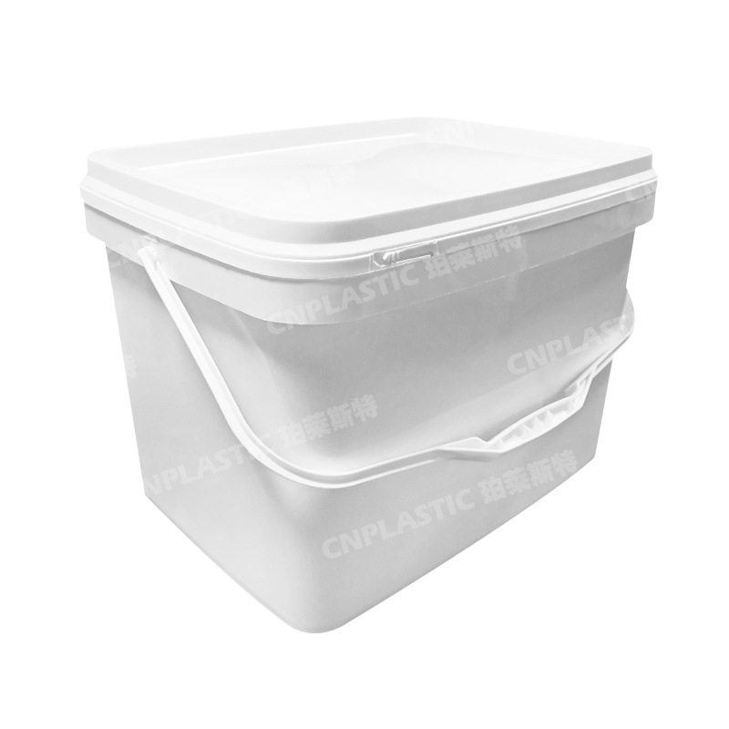 供应 20L长方形塑料桶 长方形多彩漆包装桶 椭圆形仿石漆桶