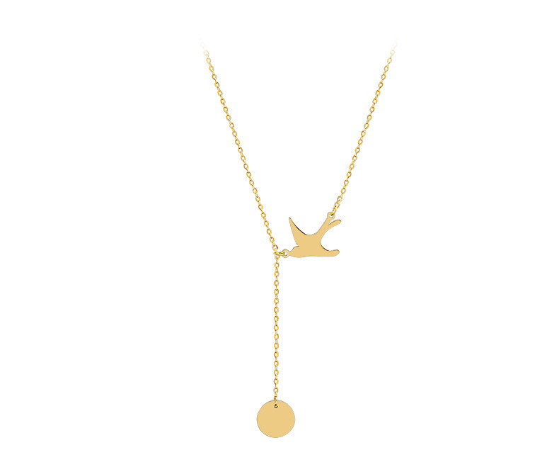0.03µm-0.05µm Gold Plating Thickness PVD Coated Real Gold Plated Animal Titanium Steel Waterproof Non Tarnish Pendant Necklace