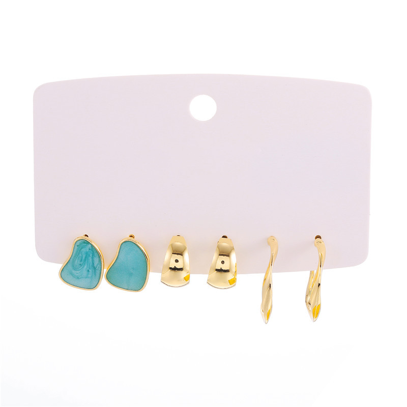 Simple C-shaped Earrings Set display picture 13