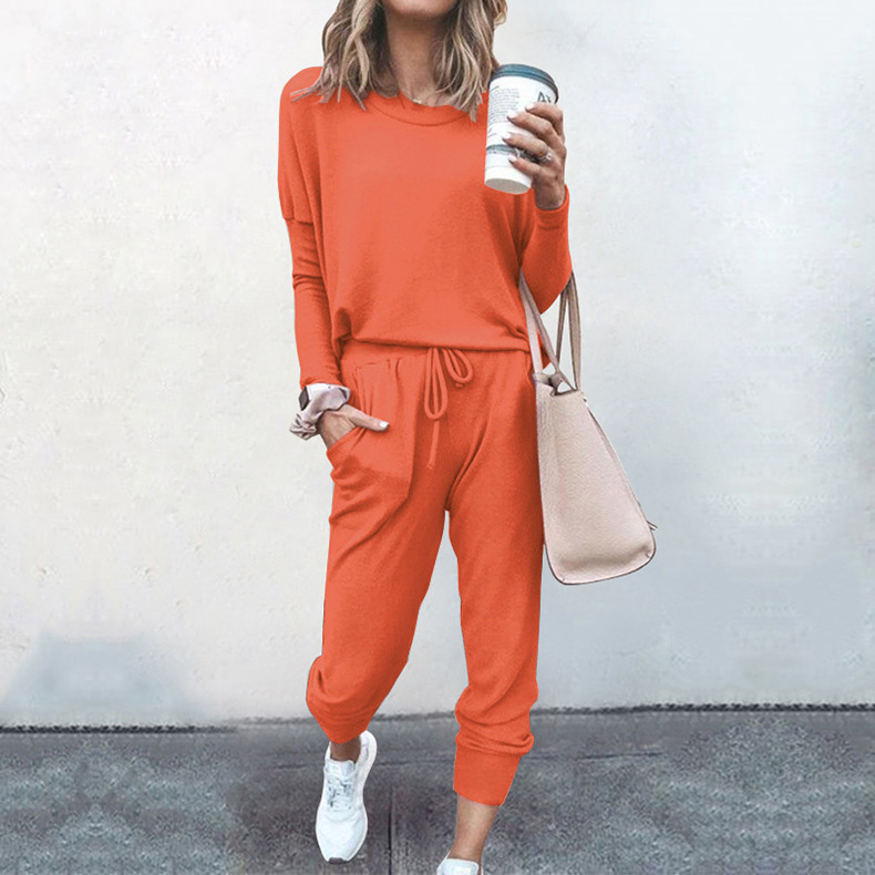Cotton, Polyester Fabric Type Pant Co-ord Set Sets Type Daily Women'S Fashion Solid Color Cotton Polyester Patchwork Pant Co-ord Set Pants Sets