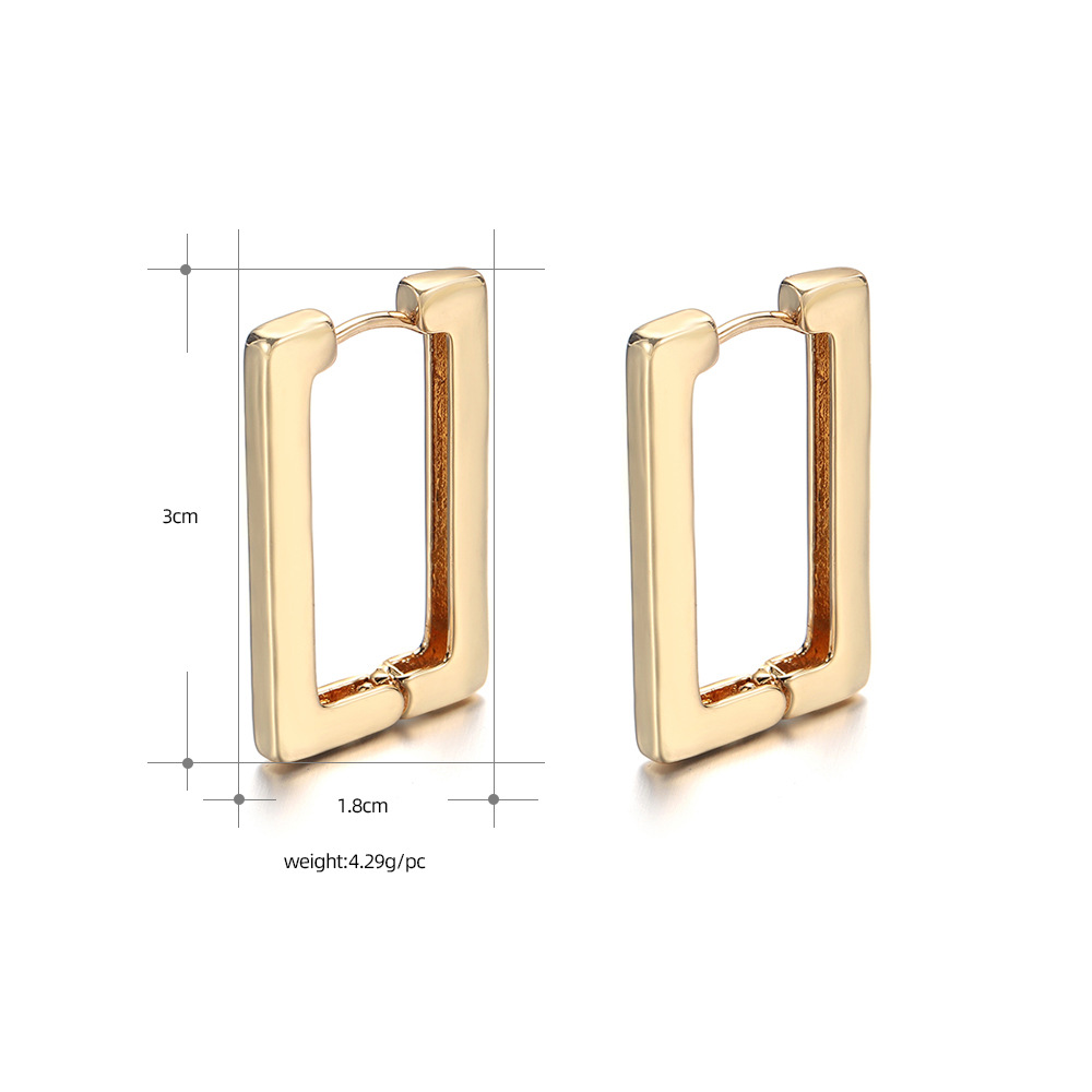 Fashion C Shape Copper No Inlaid Earrings display picture 15