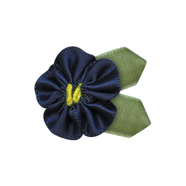 En stock poliéster cinta pequeña flor 3,2 cm amplia Ropa Accesorios DIY material de producción con hojas Cinta pequeña flor