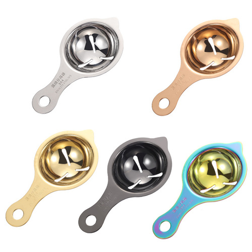 Source manufacturer titanium plated egg separator 304 stainless steel egg white separator egg yolk protein separation