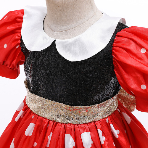2024 Mickey Princess Summer Short-Sleeve Children's Dress Wholesale Children's Clothing Girls' Formal Dress Girl Dress Dress