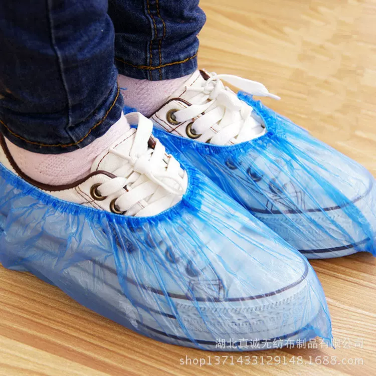 厂家批发 PE塑料一次性鞋 CPE鞋套 鞋套批发100只/包