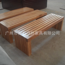 休闲户外长凳 广场公园椅 实木户外座椅 厂家直销 支持订购