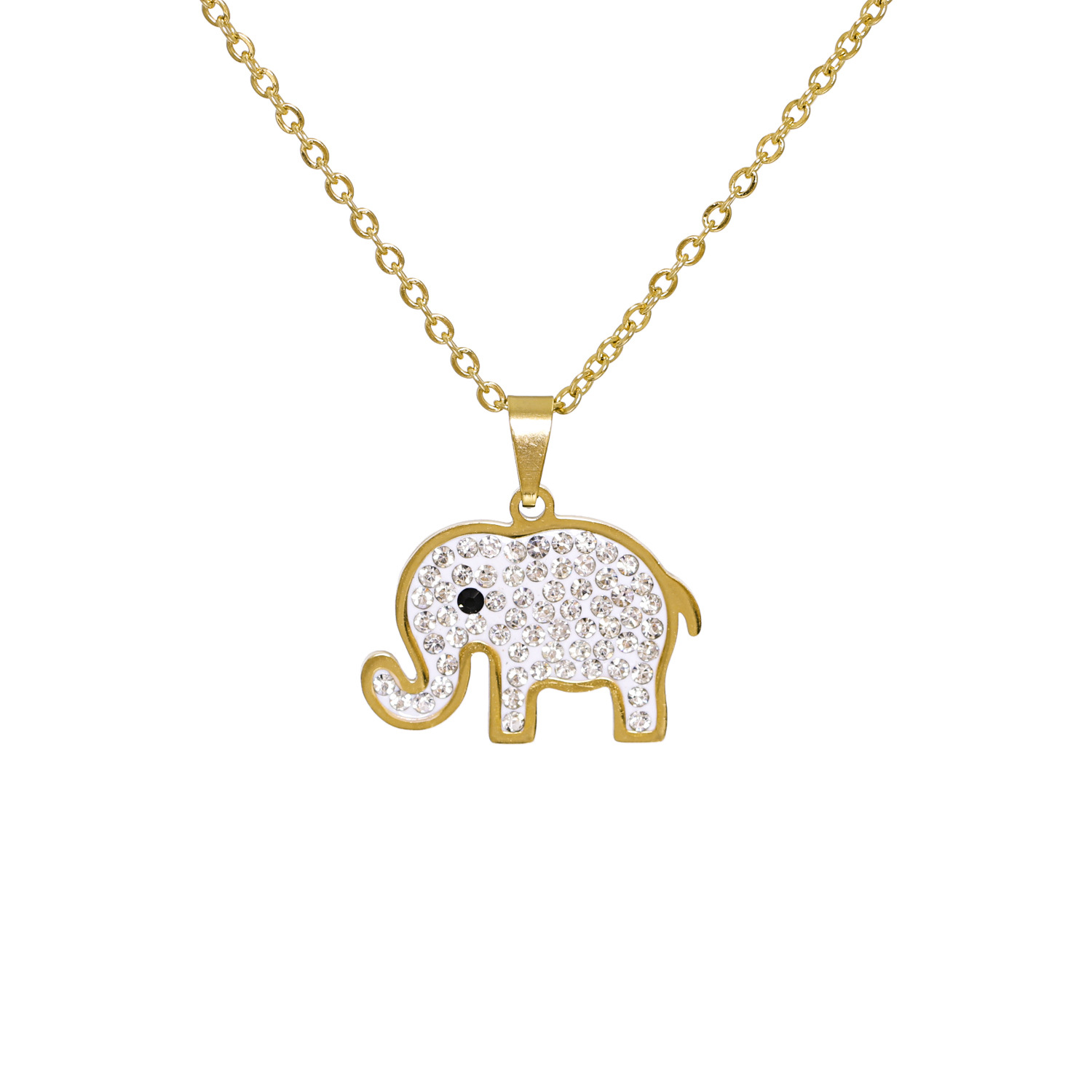 Fashion New Stainless Steel Elephant Pendant Necklace For Women display picture 5