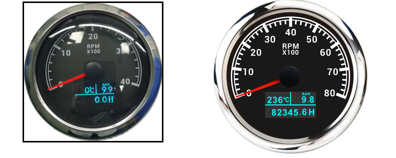 Tachometer 85mm Water Temperature Oil Pressure Three-In-One Multi-Function Meter Modified Tachometer Factory Direct Sales
