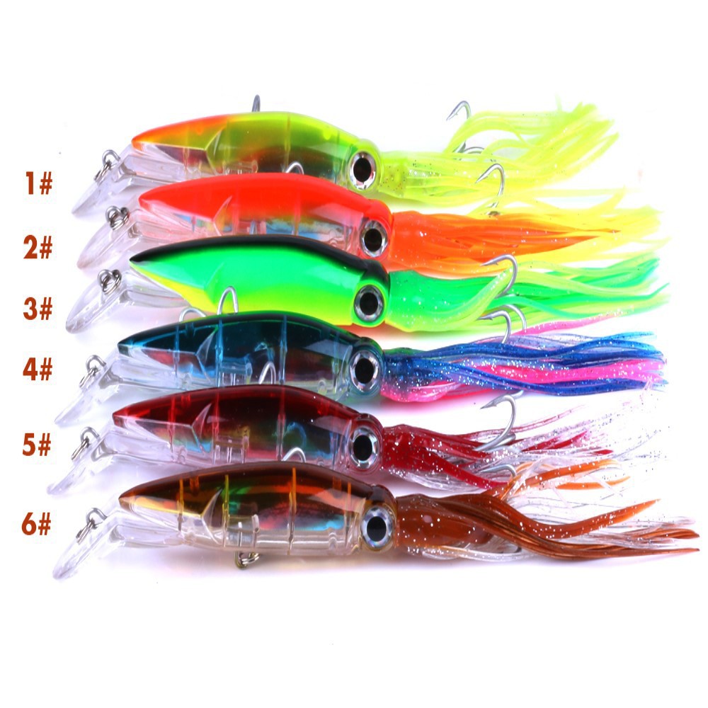 Cuckoo Cross border Electricity supplier Source of goods wholesale octopus Bait 14cm/40g beard Bait Fishing JIZ001
