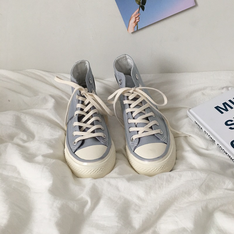 Vilenjasto ružičaste visoke platnene cipele za žene iz 1970-ih, korejska verzija, ULZANG studentske svestrane visoke cipele za boarding_voghion.com