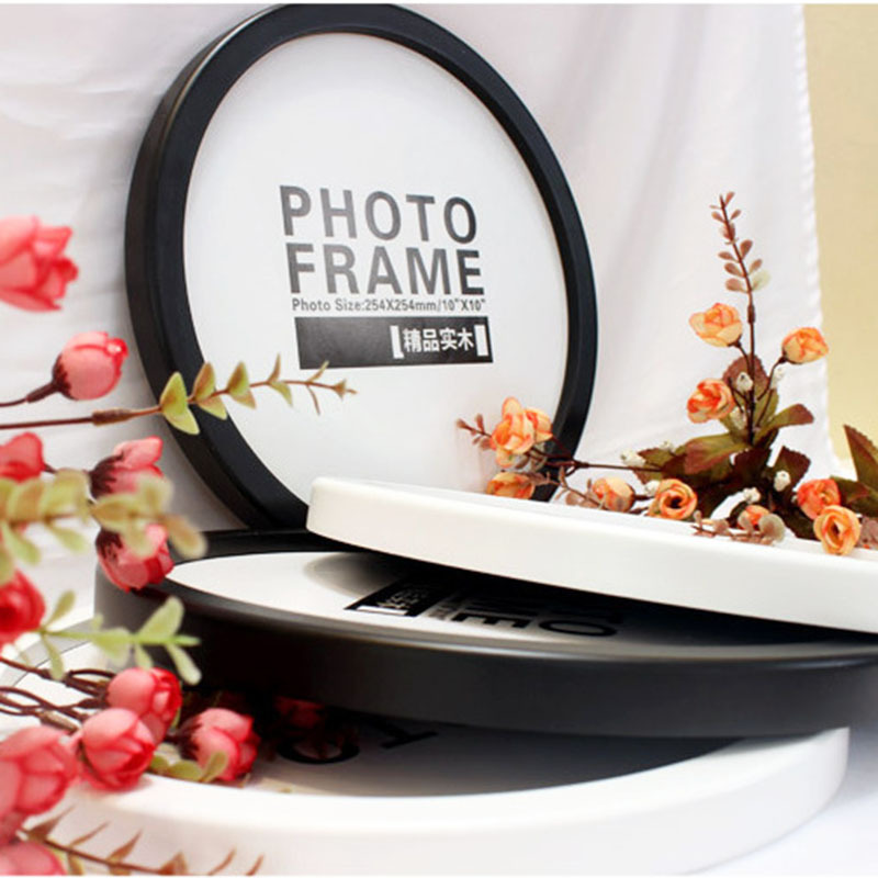 Round table hanging wall thickened photo frame creative home decoration picture frame photo studio combination Photo Wall