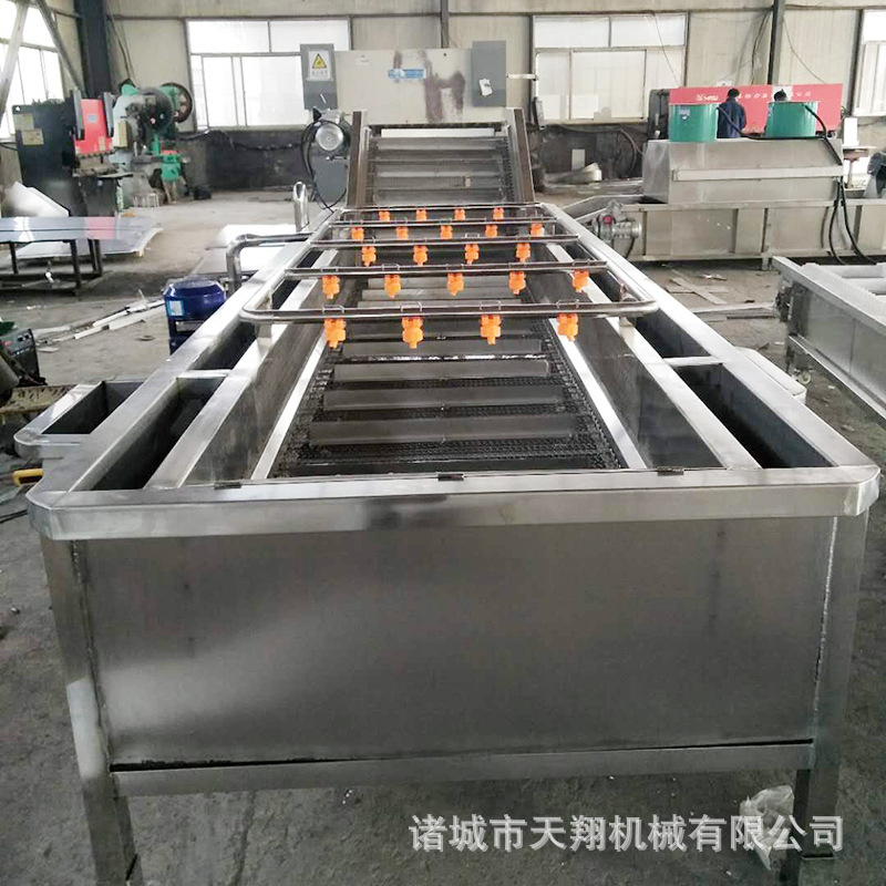 全自动果蔬清洗机 叶菜类气泡高压喷淋设备 蔬菜清洗机