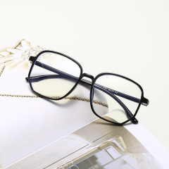 2021新款塑料防藍光眼鏡網紅街拍眼鏡框時尚潮流女大框平光鏡跨境