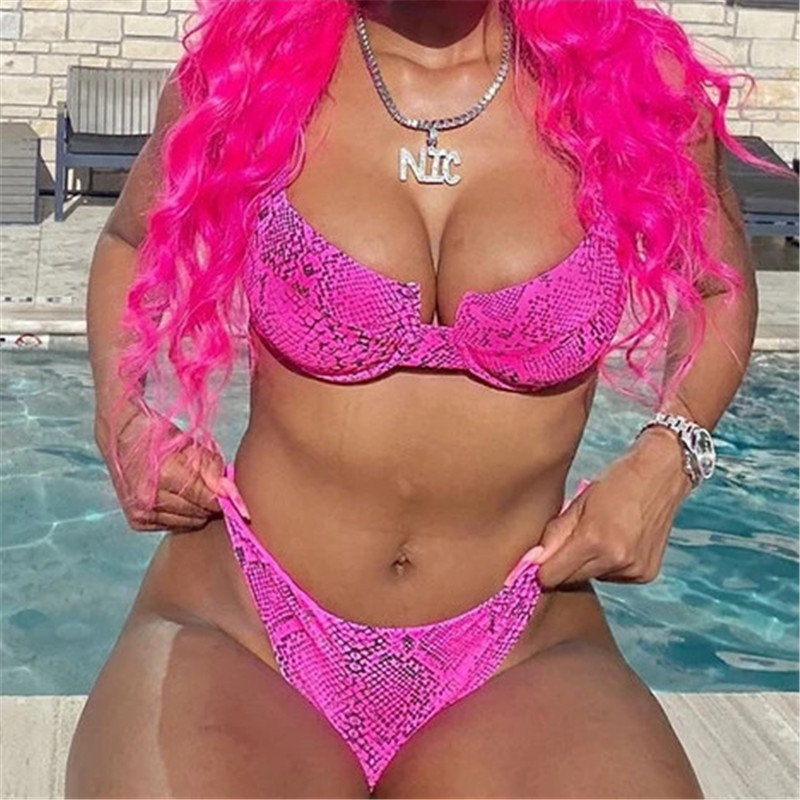 new pink steel ring bikini  NSHL31810