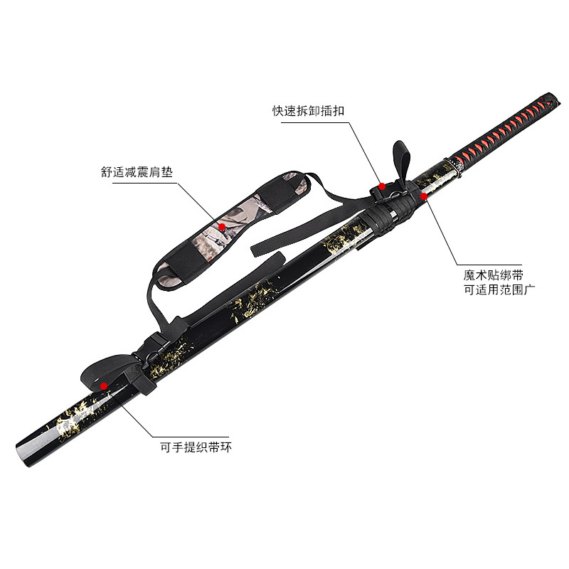 LUYA 낚싯대 스트랩 컴퓨터 가방 고정 버클 백팩 스트랩 조정 가능한 활 및 화살표 벨크로 낚싯대 교체 숄더 스트랩