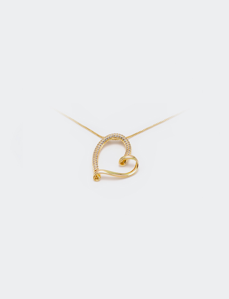 Fashion Hollow Heart-shape Copper Necklace display picture 5