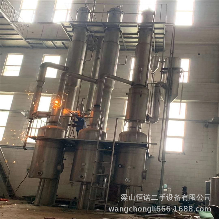 购销二手钛材2吨三效蒸发器 强制循环蒸发器 mvr废水处理蒸发器