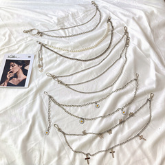 Butterfly Chain Women's New Fashion Metal Versatile Hip-hop Ins Style Matching JK Dress Skirt Jeans Pants Waist Belt Decoration 