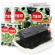 韓國進口 海牌烤海苔16g 即食壽司烤脆紫菜片海苔卷休閑零食品