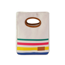 日式飯袋子 加厚便當袋 沖孔帆布贈品包手提 兒童保溫飯盒包