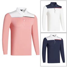 golf男装长袖polo衫排汗保暖透气高尔夫服装加绣LOGO赛事球衣球服