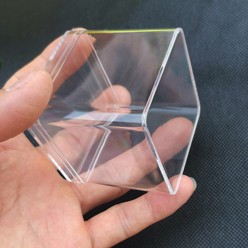 5,5 cm caja cuadrada de esquina redonda PS caja de plástico transparente caja cuadrada caja de dulces de embalaje de alimentos con tapa caja de caramelo de plástico