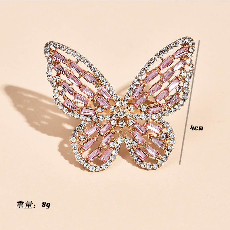 Simple Fashion Diamond Butterfly Ring Wholesale display picture 5