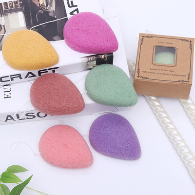 水滴冻干魔芋洗脸扑蒟蒻洗颜棉 面部清洁工具 魔芋海绵洗脸扑批发